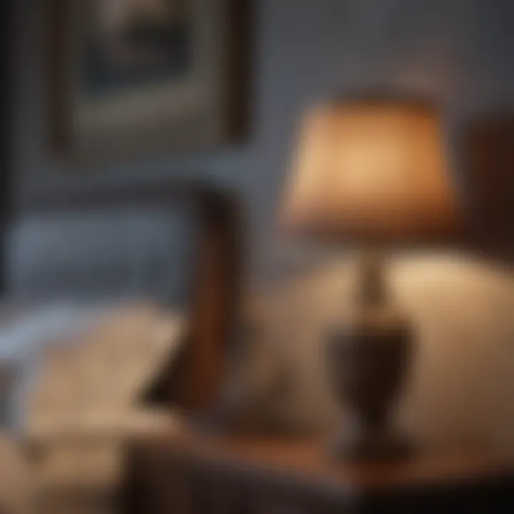 Vintage lamp set enhancing classic bedroom decor