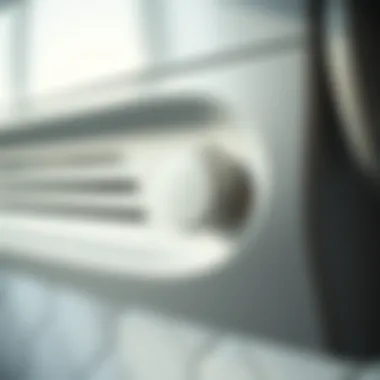 Close-up of user-friendly controls on Panasonic bath fan