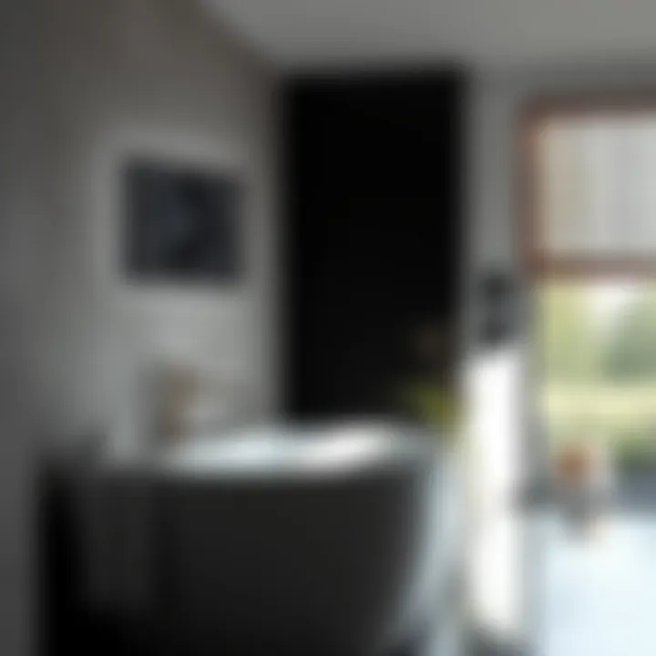 Sleek Panasonic bath fan design in a modern bathroom