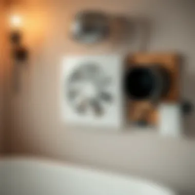 Illustration of proper installation of Panasonic bath fan with heater