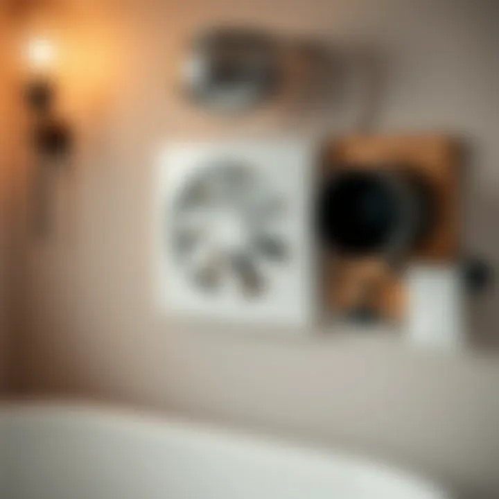 Illustration of proper installation of Panasonic bath fan with heater