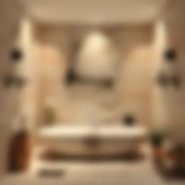 Luxurious stone wall panels in a spa-like bathroom