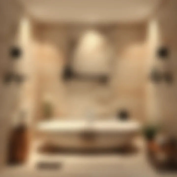 Luxurious stone wall panels in a spa-like bathroom