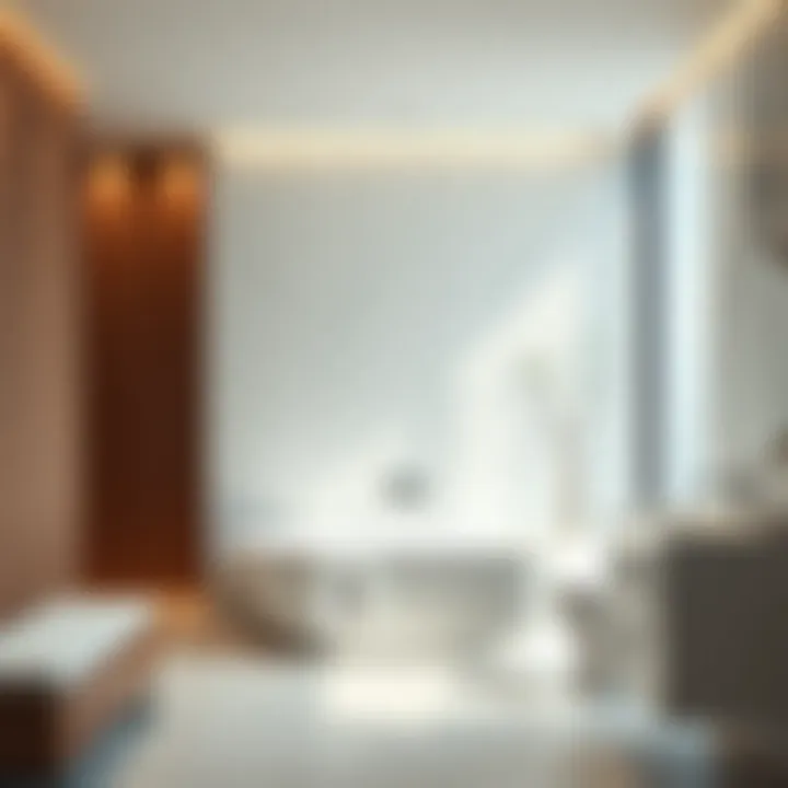 Sleek acrylic wall panels for a contemporary bathroom design