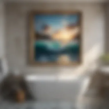 Ocean-Inspired Art for a Relaxing Ambiance Whimsical ocean-themed artwork in a coastal bathroom