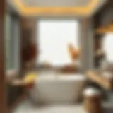 Elegant bathroom with soft textures and natural elements