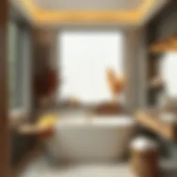 Elegant bathroom with soft textures and natural elements