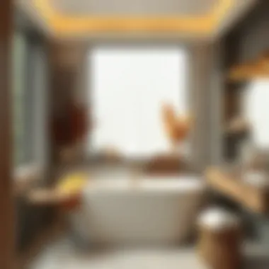 Elegant bathroom with soft textures and natural elements