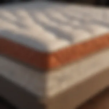 Detailed view of the Denver Mattress construction layers