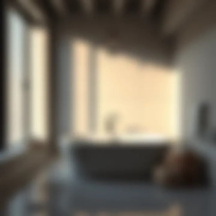 Contemporary bathroom featuring a 29-inch wide bathtub