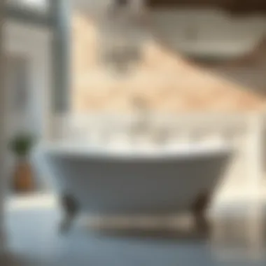 Stylish 29-inch bathtub showcasing different materials