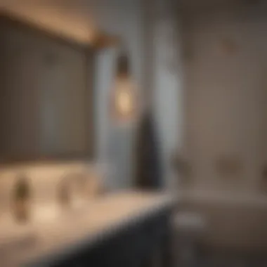 Edison Bulb Lighting in an Elegant Bathroom Setup An elegant bathroom with well-placed Edison bulb fixtures enhancing the overall ambiance