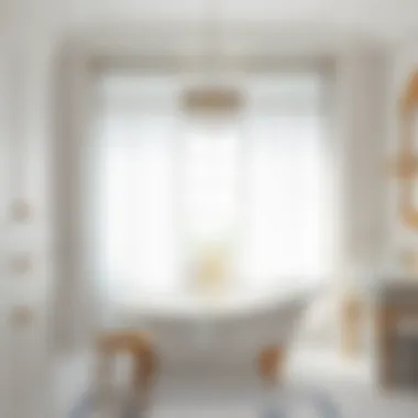 Diverse fabric options for white bathroom curtains