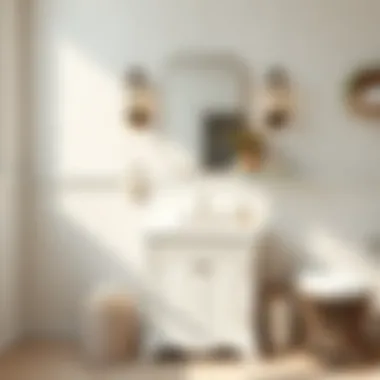 Stylish compact bathroom vanity in chic design