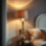 Elegant bedside lamp in a modern bedroom