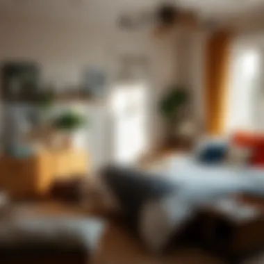 Functional storage solutions in a cozy bedroom