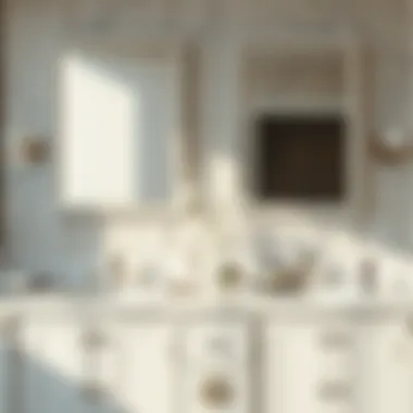 Luxurious marble double sink vanity featuring elegant hardware