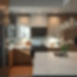 Modern kitchen design showcasing stylish cabinetry and fixtures