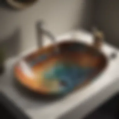 A collection of Kohler Artist Edition sinks displaying various artistic styles