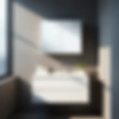 Elegant low profile bathroom wall cabinet with modern design