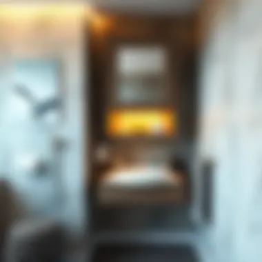 Compact bathroom wall cabinet showcasing functionality