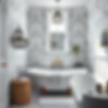 A beautifully designed bathroom featuring Lowe's accessories