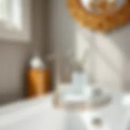 Elegant bath accessory arrangement showcasing style and functionality