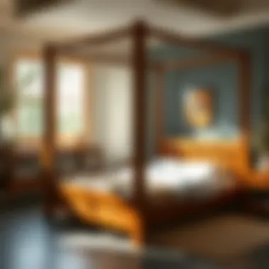 Elegant mission style bed frame showcasing fine wood craftsmanship