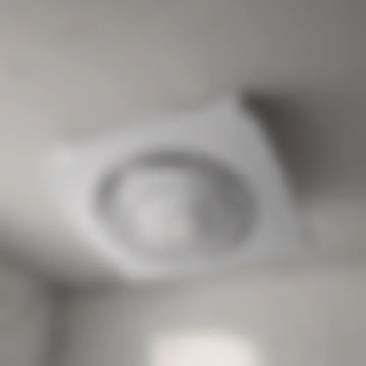 Close-up of energy-efficient bathroom exhaust fan