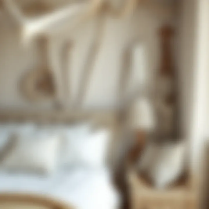 Layered textures in nautical decor with ropes and fabrics