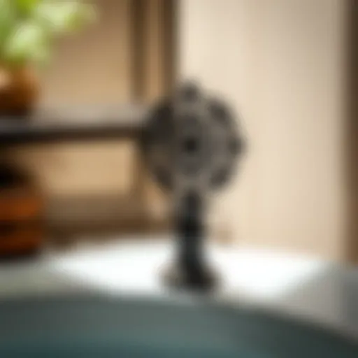 Elegant oil rubbed bronze sink stopper showcasing its intricate design.