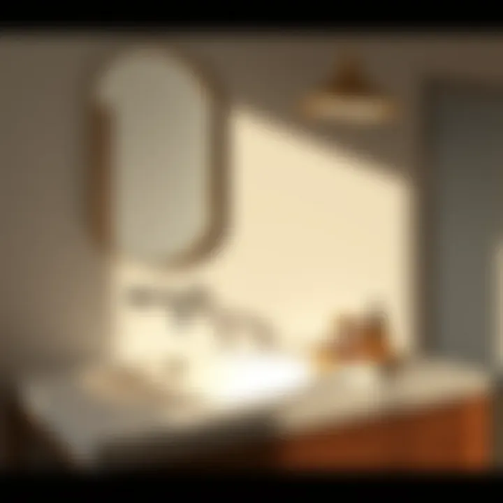 Elegant bathroom accessories displayed in a modern setting