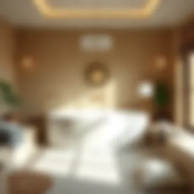 Spa-like soaking tub with natural stone accents