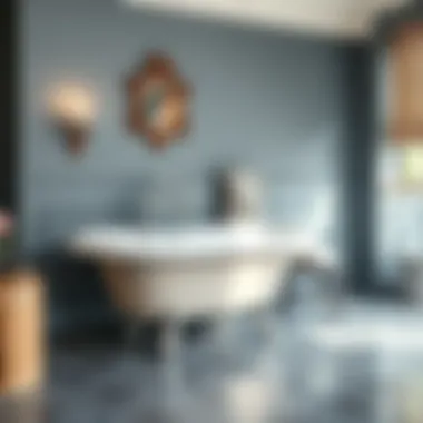 Stylish clawfoot bathtub with vintage charm