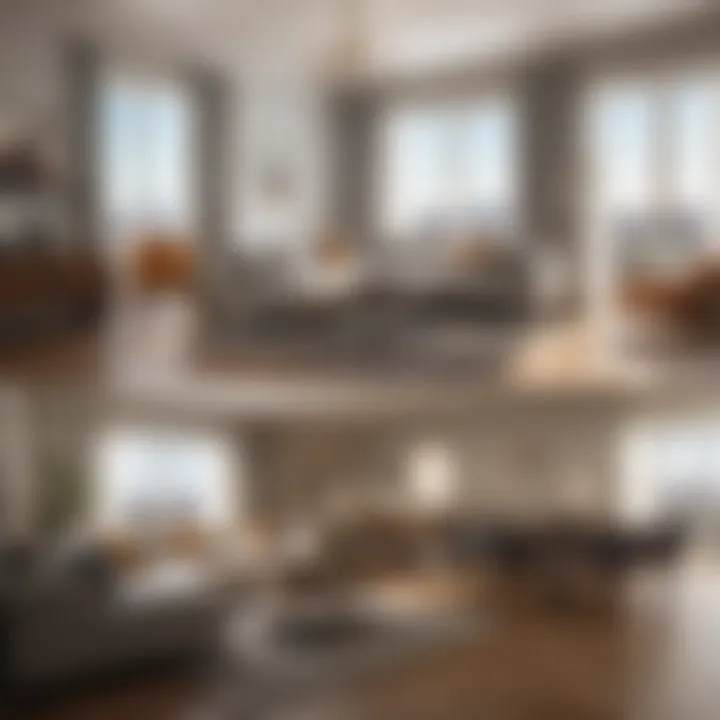 Visual comparison of different two-bedroom apartment layouts
