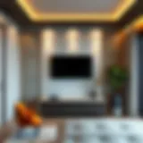 Elegant tall TV stand with contemporary design