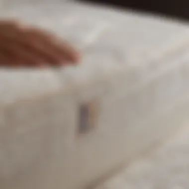 Close-up of Tempur-Pedic mattress layers illustrating comfort and support