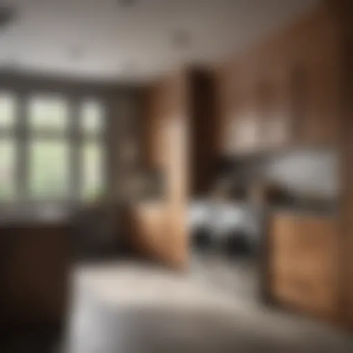 Elegant wood cabinets enhancing laundry room aesthetics