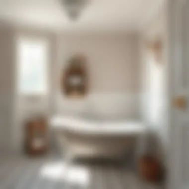 Classic white trim complementing vintage bathroom decor