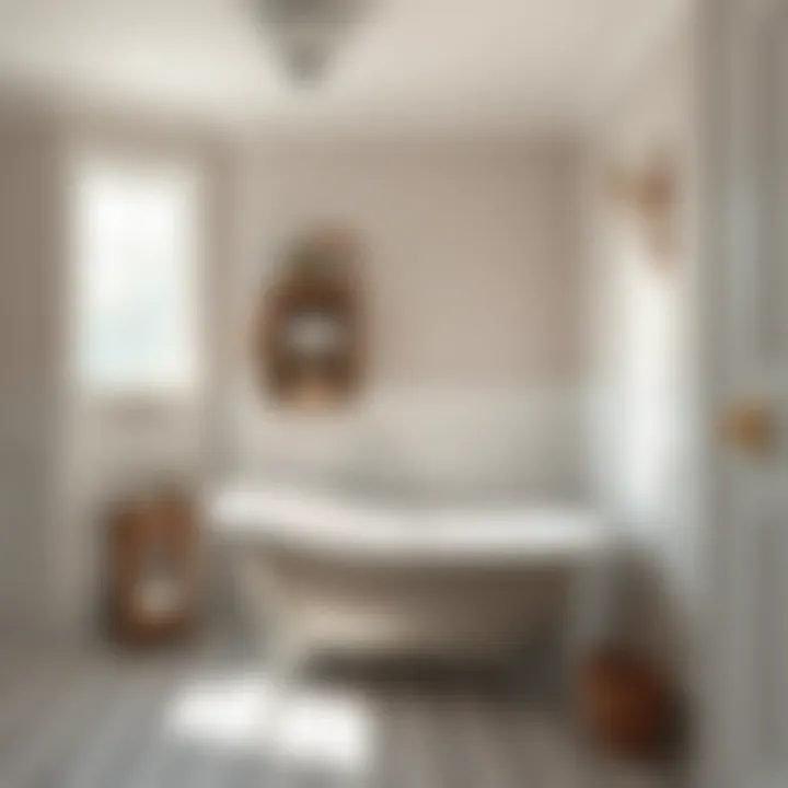 Classic white trim complementing vintage bathroom decor