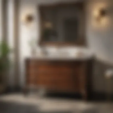 Collection of materials and finishes for vintage vanities