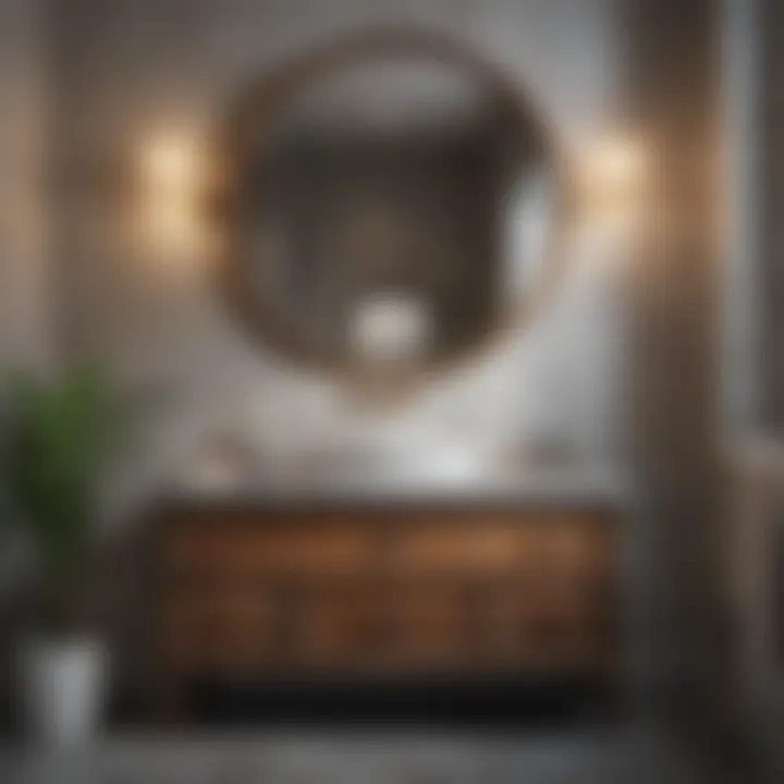 Stylish vintage bathroom vanity integrated into modern decor