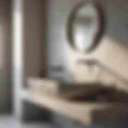 Elegant stone basin integrated into a modern bathroom design