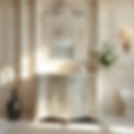 Stunning white Victorian bathroom vanity showcasing intricate carvings and elegant design.