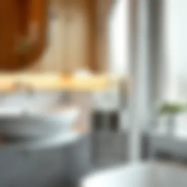 Contemporary Metal Aesthetic in Bathroom Design Sleek metal Kleenex holder enhancing a contemporary bathroom look