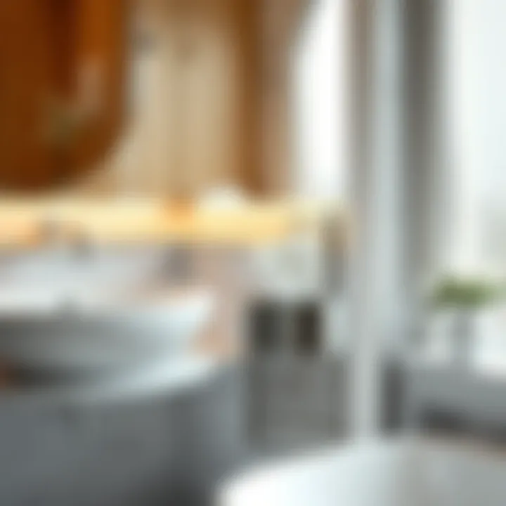 Contemporary Metal Aesthetic in Bathroom Design Sleek metal Kleenex holder enhancing a contemporary bathroom look