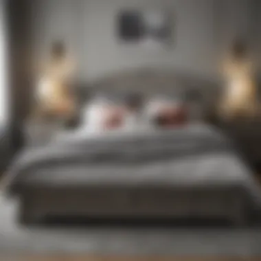 Styling Inspiration for Grey Wood Bedroom Stylish grey wood king bed with decorative pillows