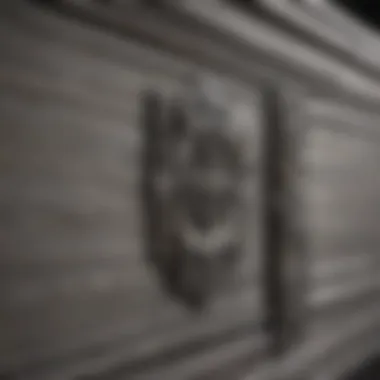 Artisan Craftsmanship of Grey Wood Close-up of grey wood texture highlighting craftsmanship
