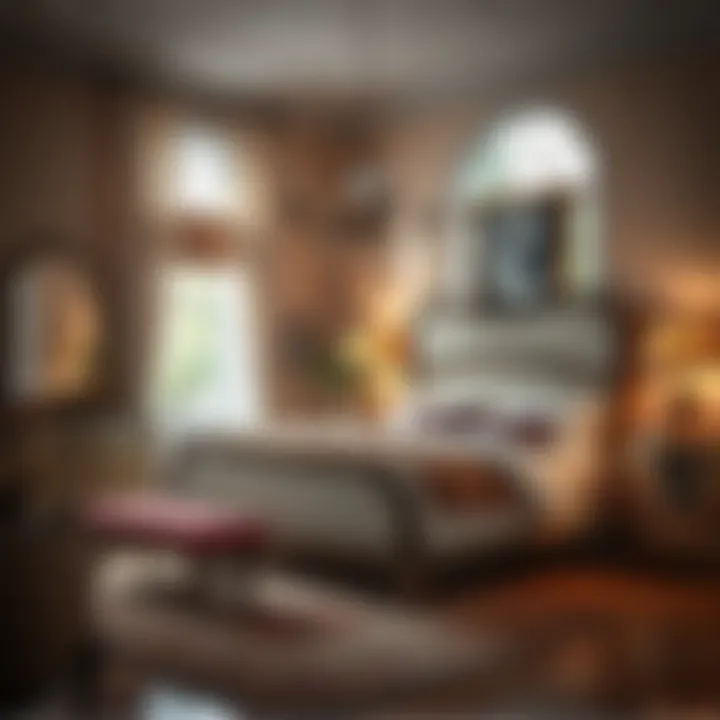 Harden bedroom set in a beautifully styled room