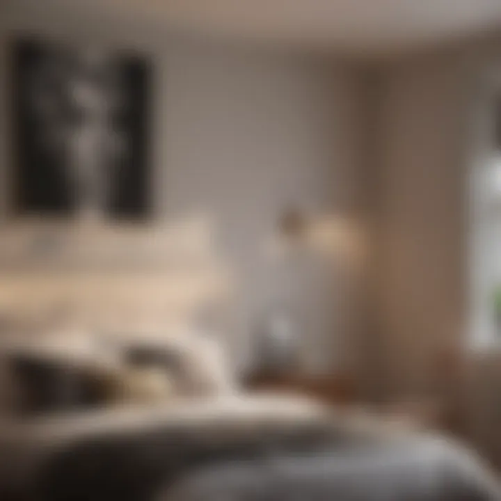 Dynamic strobe lighting effect in a modern bedroom